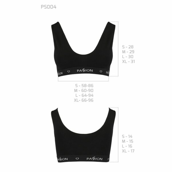 Спортивний топ з широкою гумкою Passion PS004 TOP L, black - Зображення 6