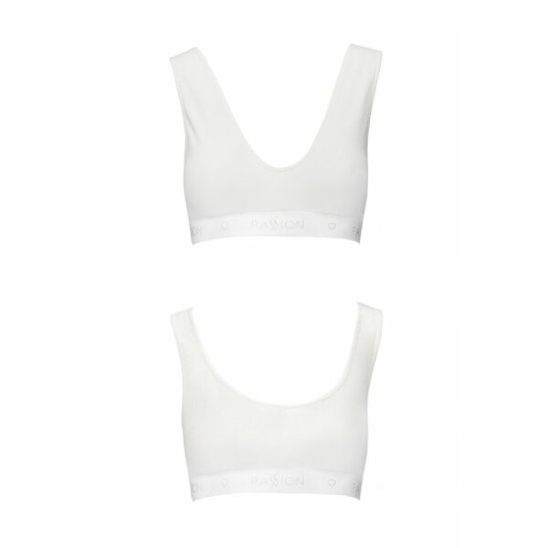 Спортивний топ з еластичної бавовни Passion PS005 TOP M, white - Зображення 5