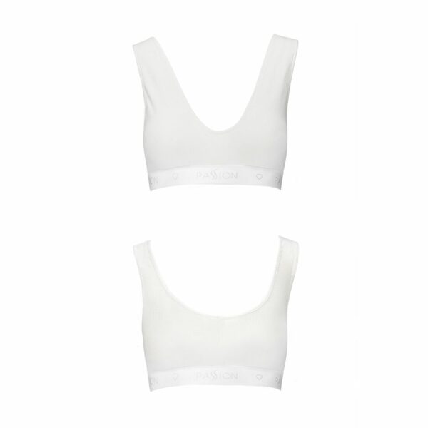 Спортивний топ з еластичної бавовни Passion PS005 TOP S, white - Зображення 5