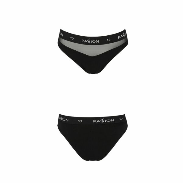 Трусики з прозорою вставкою Passion PS006 PANTIES L, black - Зображення 5