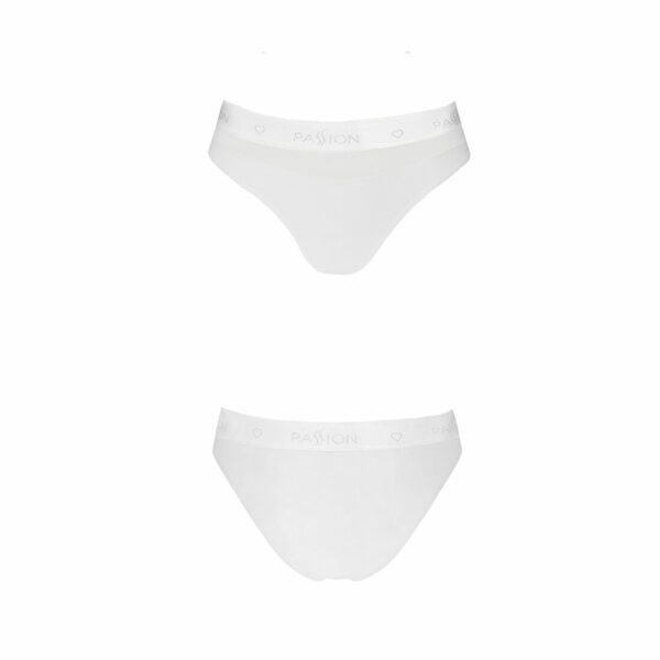 Трусики з прозорою вставкою Passion PS006 PANTIES L, white - Зображення 4