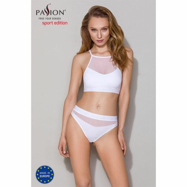 Трусики з прозорою вставкою Passion PS006 PANTIES L, white - Зображення 3