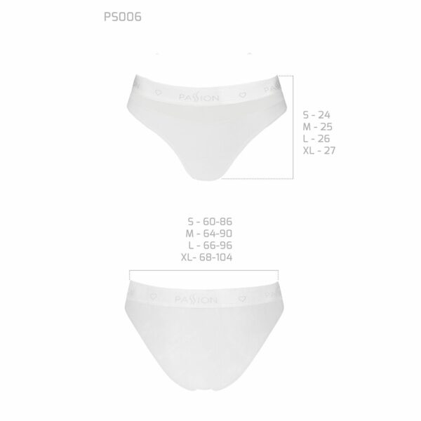 Трусики з прозорою вставкою Passion PS006 PANTIES L, white - Зображення 5