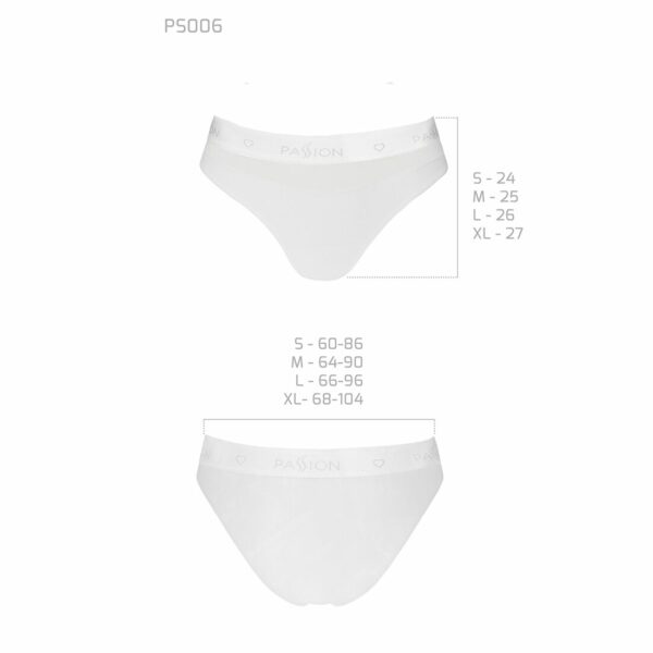 Трусики з прозорою вставкою Passion PS006 PANTIES M, white - Зображення 5