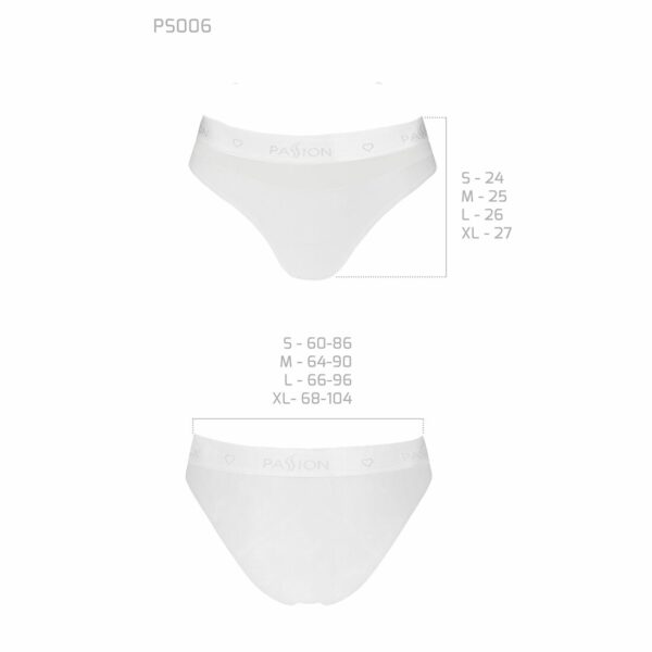 Трусики з прозорою вставкою Passion PS006 PANTIES S, white - Зображення 5