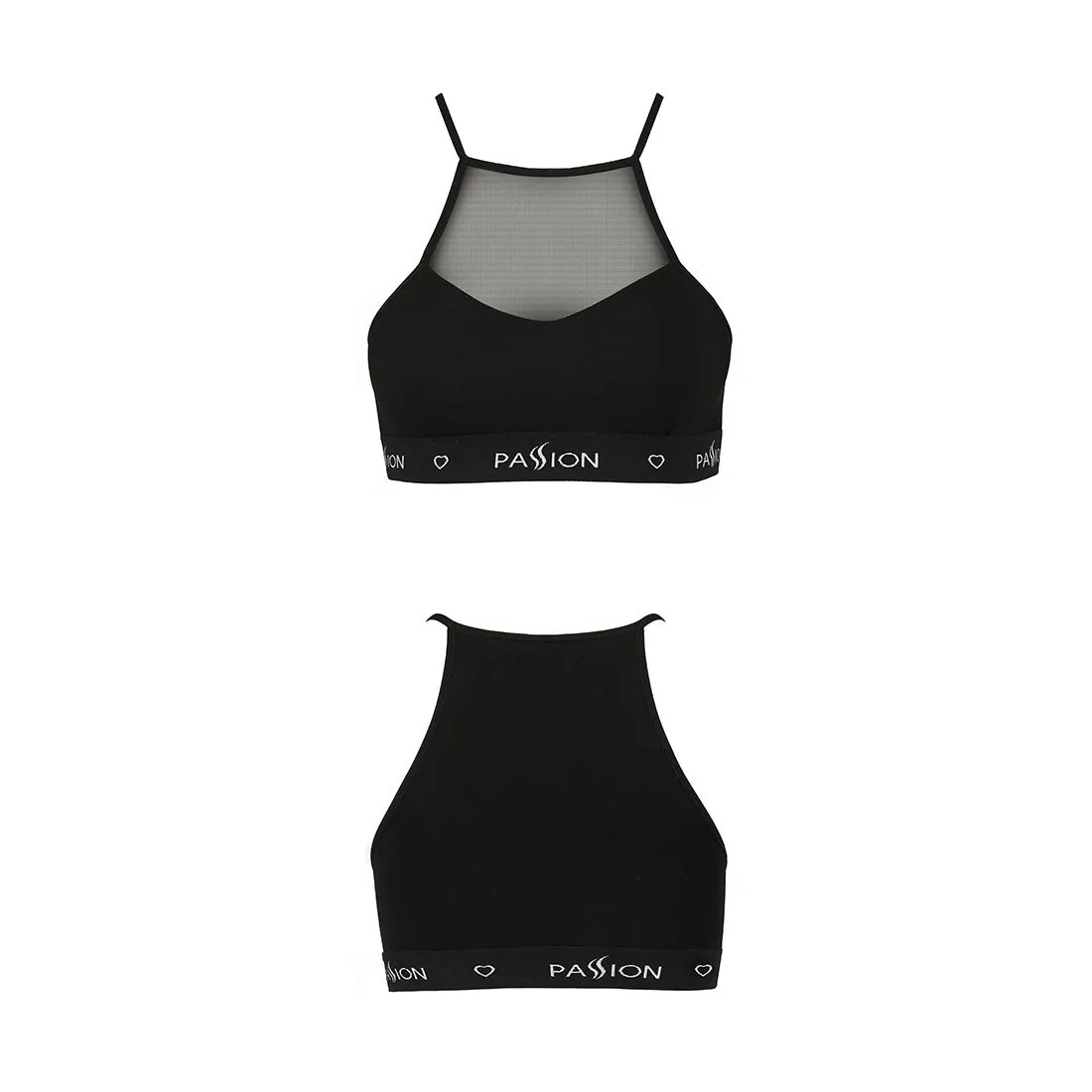 Спортивний топ з прозорою вставкою Passion PS006 TOP XL, black - Зображення 5