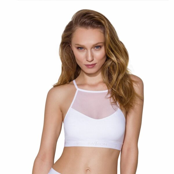 Спортивний топ з прозорою вставкою Passion PS006 TOP L, white