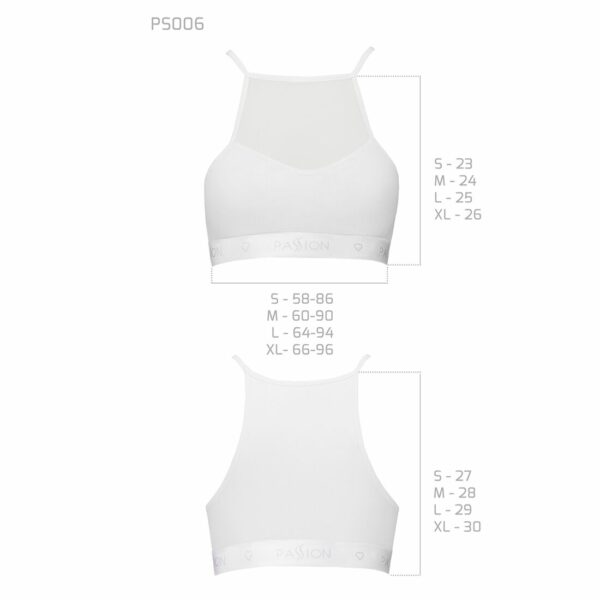 Спортивний топ з прозорою вставкою Passion PS006 TOP L, white - Зображення 5