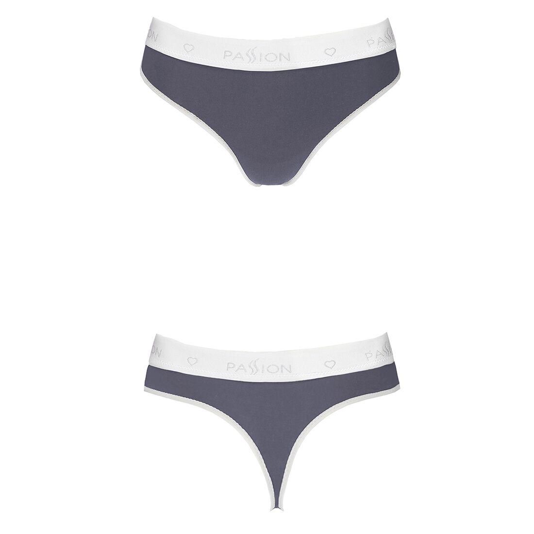 Спортивні трусики-стрінги Passion PS007 PANTIES dark grey, L - Зображення 4