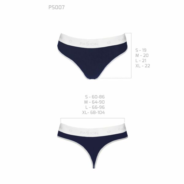 Спортивні трусики-стрінги Passion PS007 PANTIES M, navy blue - Зображення 6