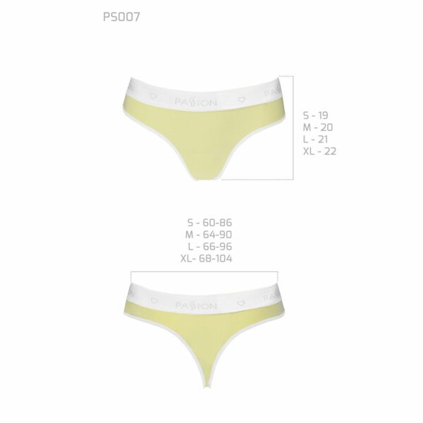 Спортивні трусики-стрінги Passion PS007 PANTIES XL, yellow - Зображення 5