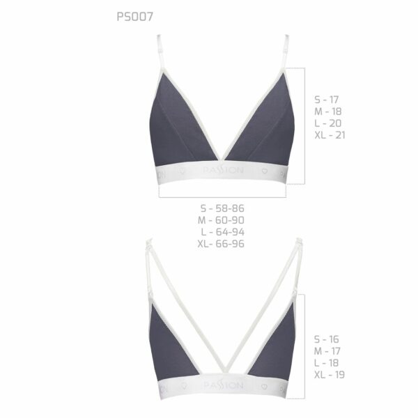 Спортивний топ з подвійними бретелями Passion PS007 TOP L, dark grey - Зображення 5