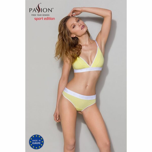 Спортивний топ з подвійними бретелями Passion PS007 TOP L, yellow - Зображення 3
