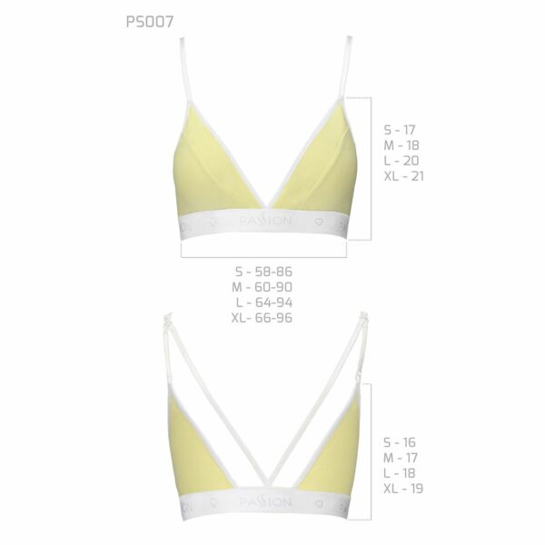 Спортивний топ з подвійними бретелями Passion PS007 TOP L, yellow - Зображення 5