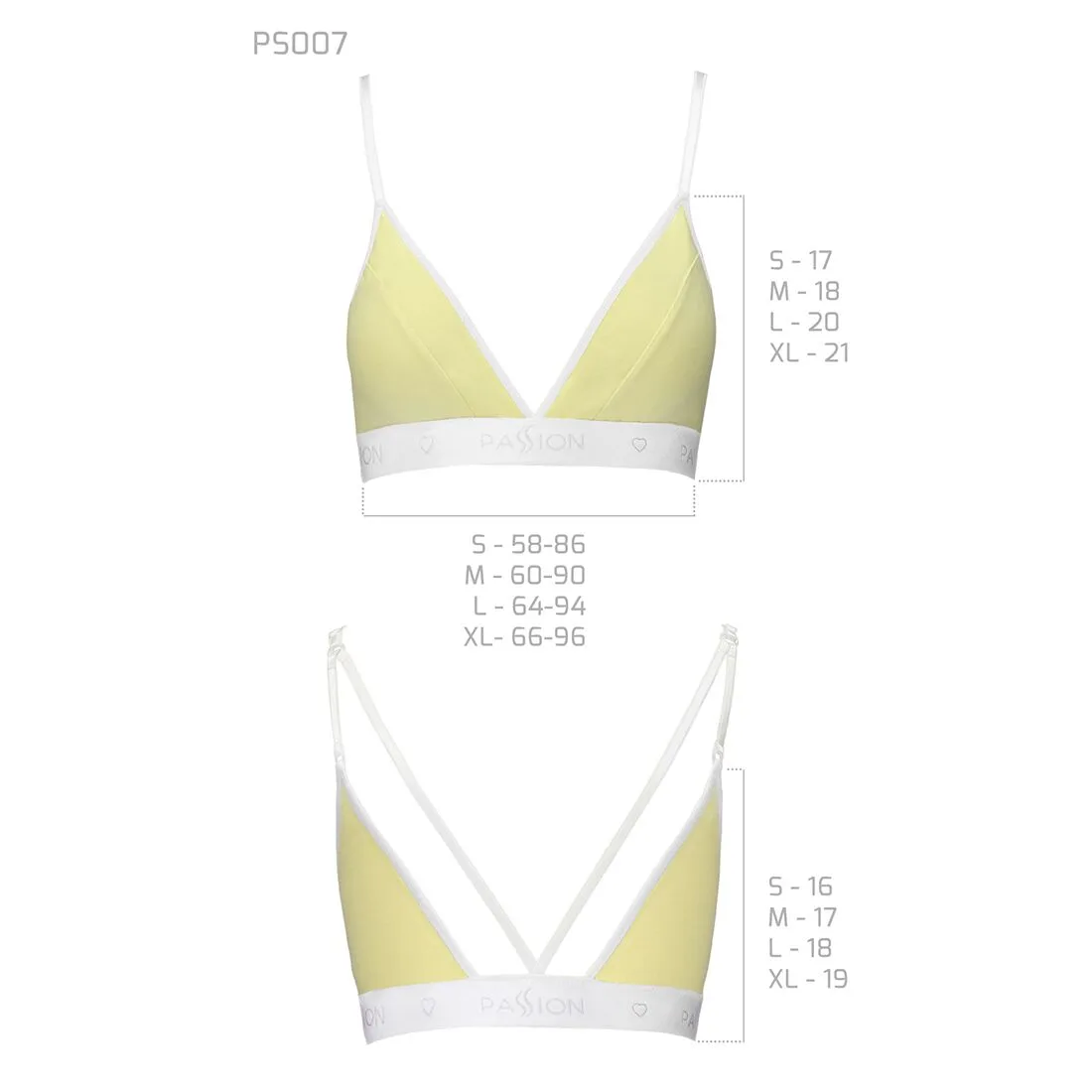 Спортивний топ з подвійними бретелями Passion PS007 TOP M, yellow - Зображення 5