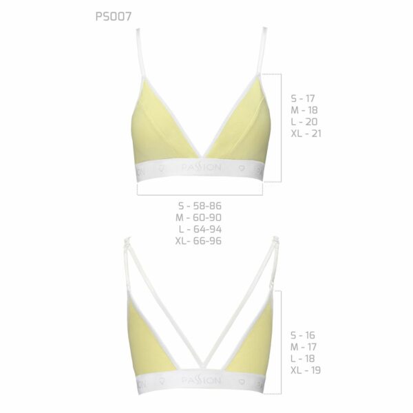 Спортивний топ з подвійними бретелями Passion PS007 TOP S, yellow - Зображення 5