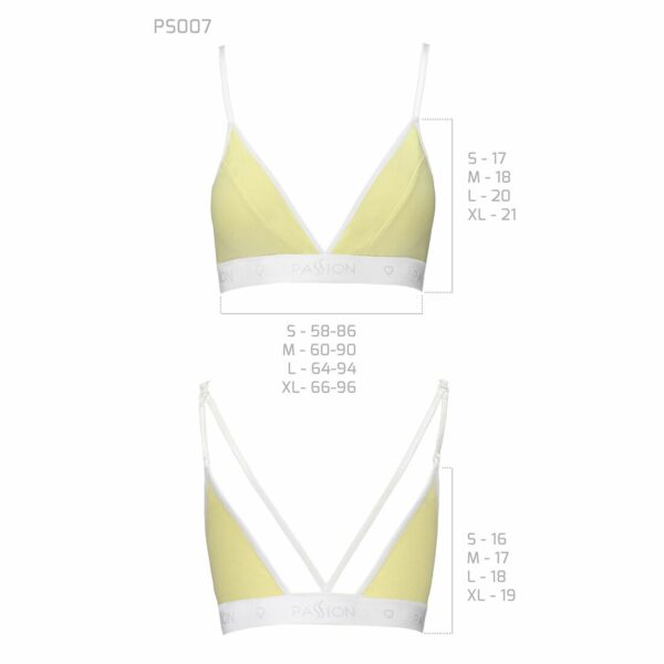 Спортивний топ з подвійними бретелями Passion PS007 TOP XL, yellow - Зображення 5