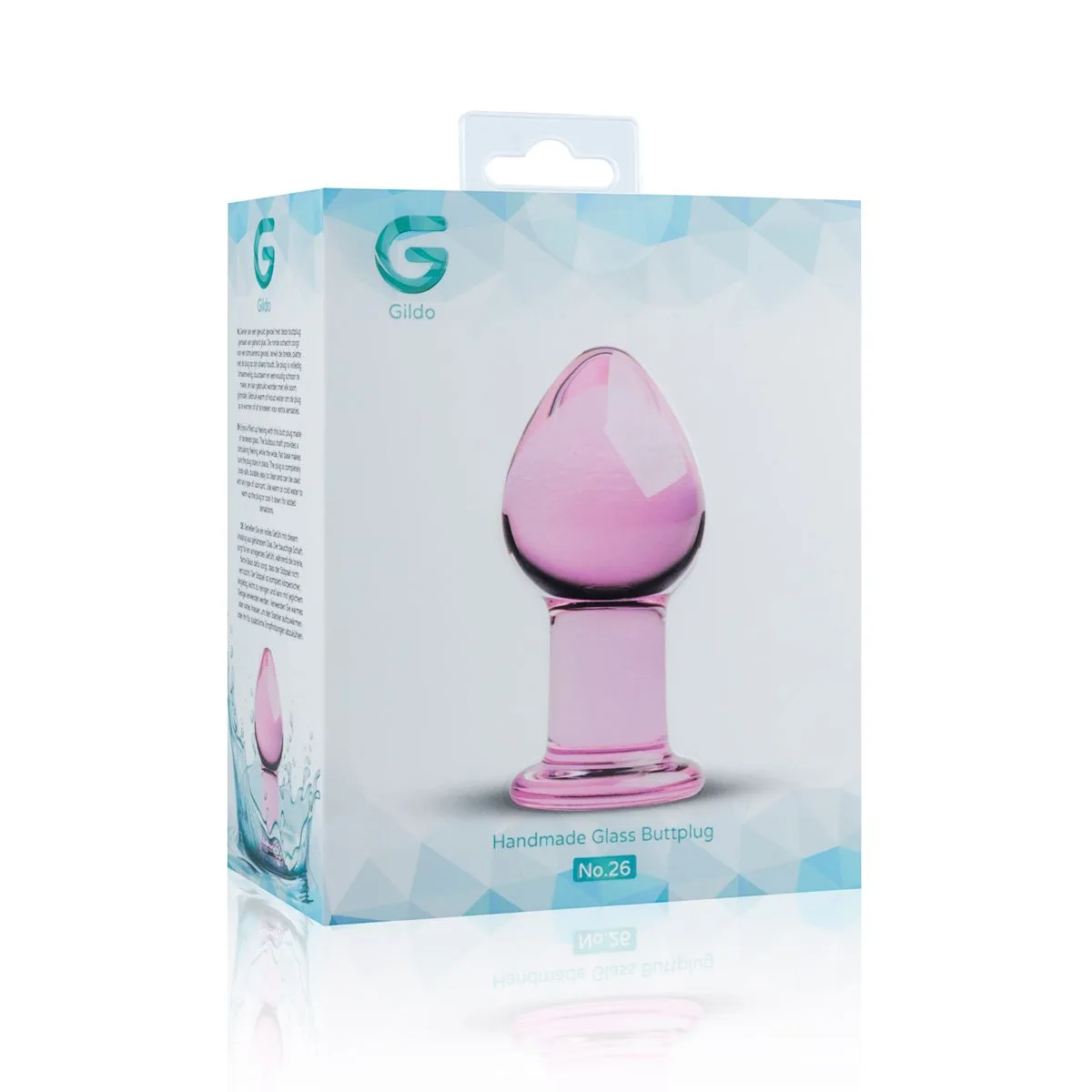 Рожева анальна пробка зі скла Gildo Pink Glass Buttplug - Зображення 4