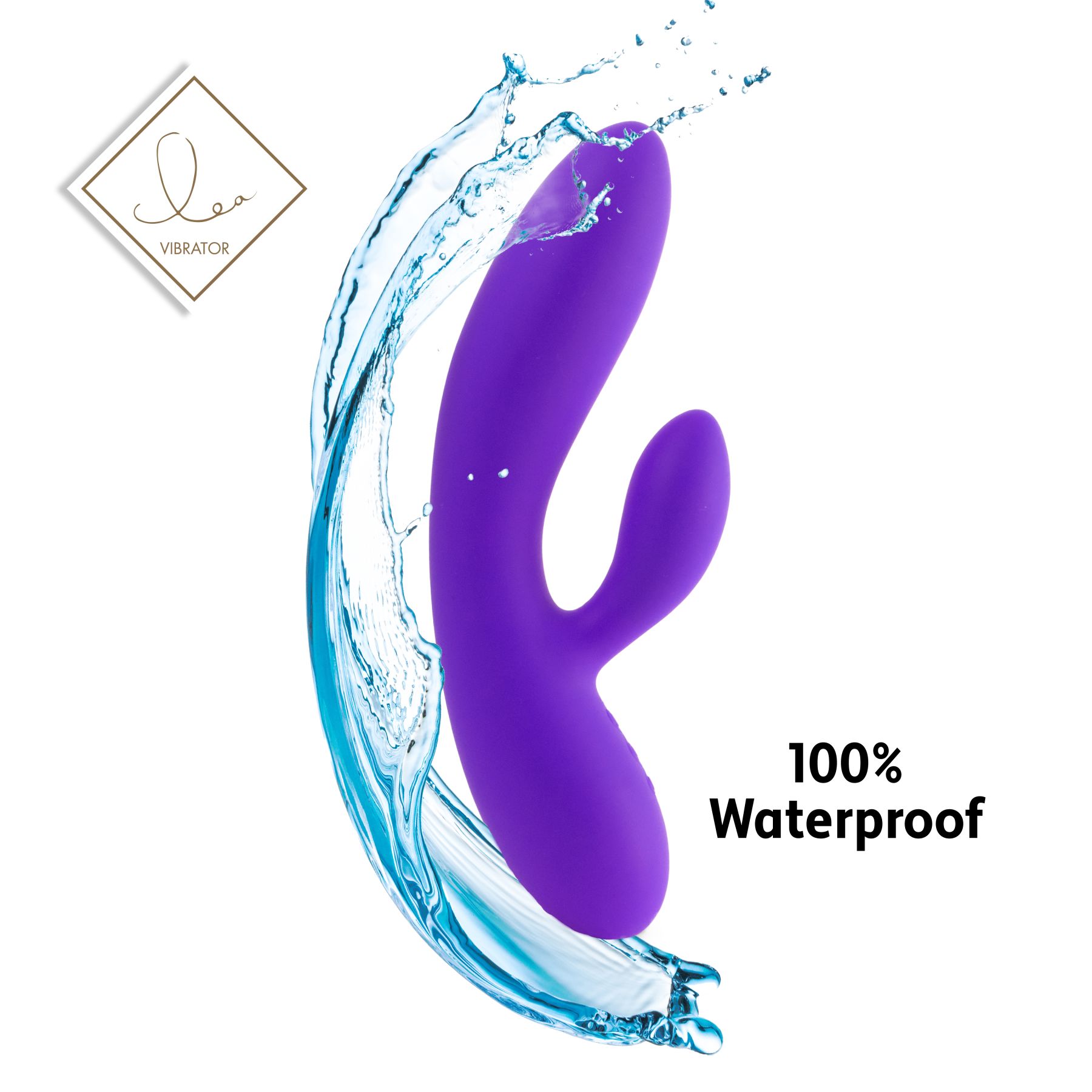 Гнучкий вібратор кролик з двома моторами FeelzToys Lea Rabbit Vibrator Medium Purple - Зображення 5
