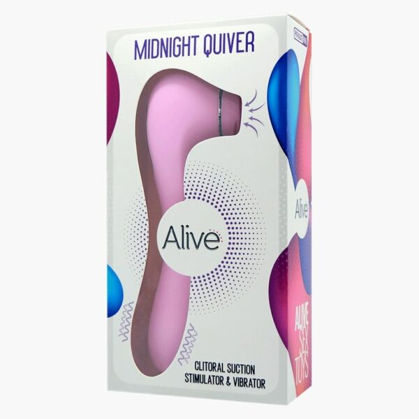 Вібратор і вакуумний стимулятор Alive Midnight Quiver Pink - іграшка 2 в 1 - Зображення 2