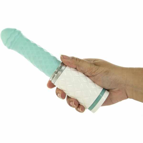 Розкішний вібратор-пульсатор Pillow Talk з присоскою - Feisty Thrusting Vibrator Teal - Зображення 6