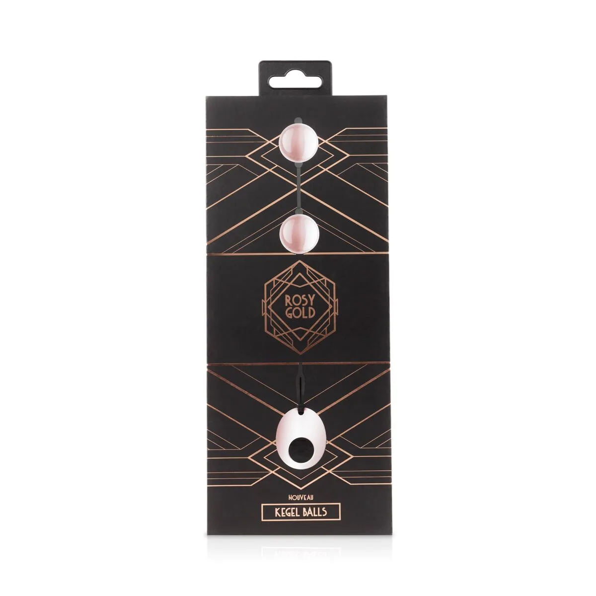 Металеві вагінальні кульки Rosy Gold - Nouveau Kegel Balls, маса 376 г, діаметр 2,8 см - Зображення 4