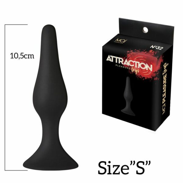 Анальна пробка на присосці MAI Attraction Toys №32 Black, довжина 10,5 см, діаметр 2,5 см - Зображення 2