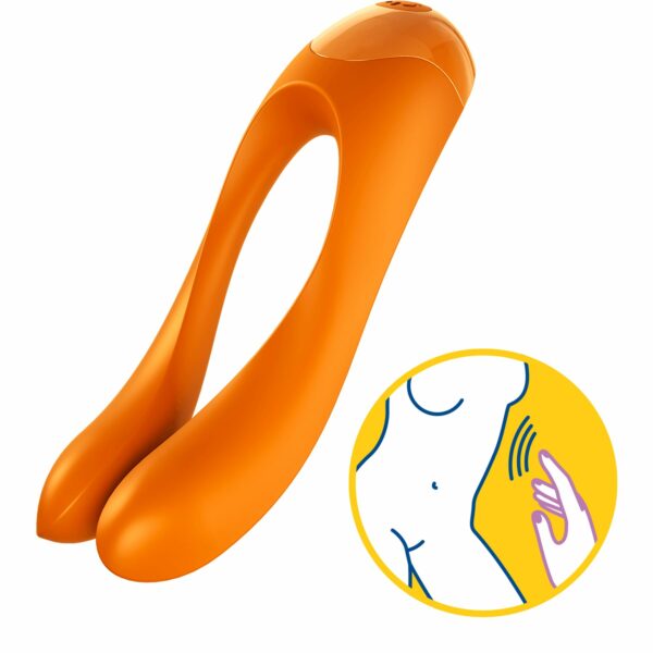 Вібратор на палець Satisfyer Candy Cane Orange - Зображення 5