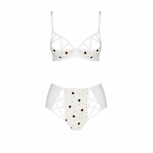 Еротичний комплект з малюнком Passion LOVELIA BIKINI S/M, white - Зображення 3