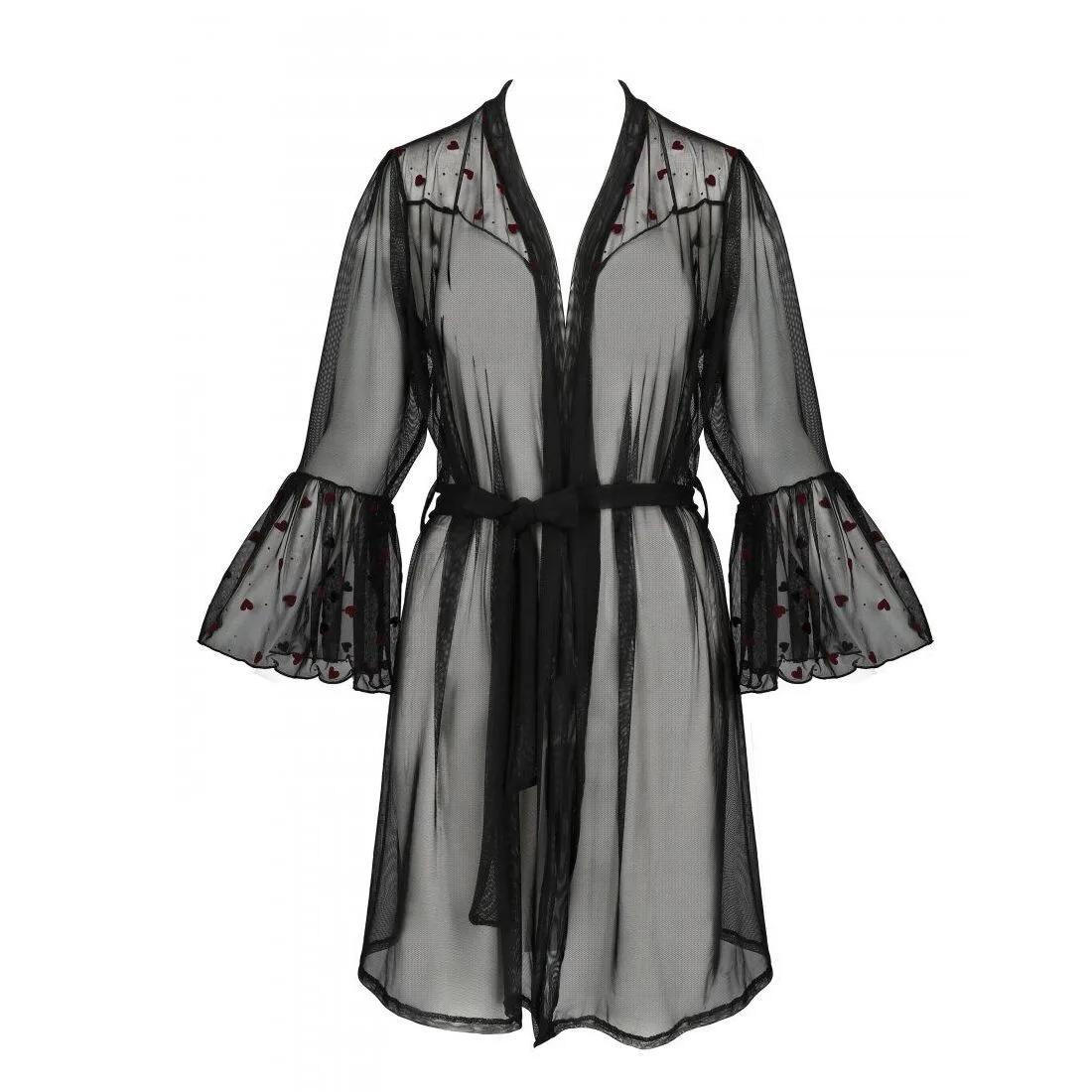 Повітряний пеньюар Passion LOVELIA PEIGNOIR XXL/XXXL, black - Зображення 5