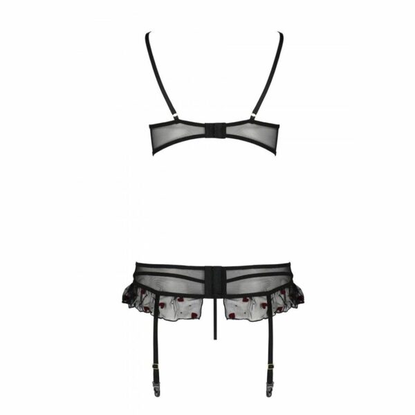 Сексуальний комплект з поясом для панчіх Passion LOVELIA SET XXL/XXXL, black - Зображення 6