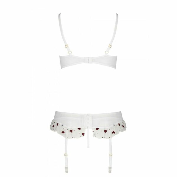 Сексуальний комплект з поясом для панчіх Passion LOVELIA SET L/XL, white - Зображення 6