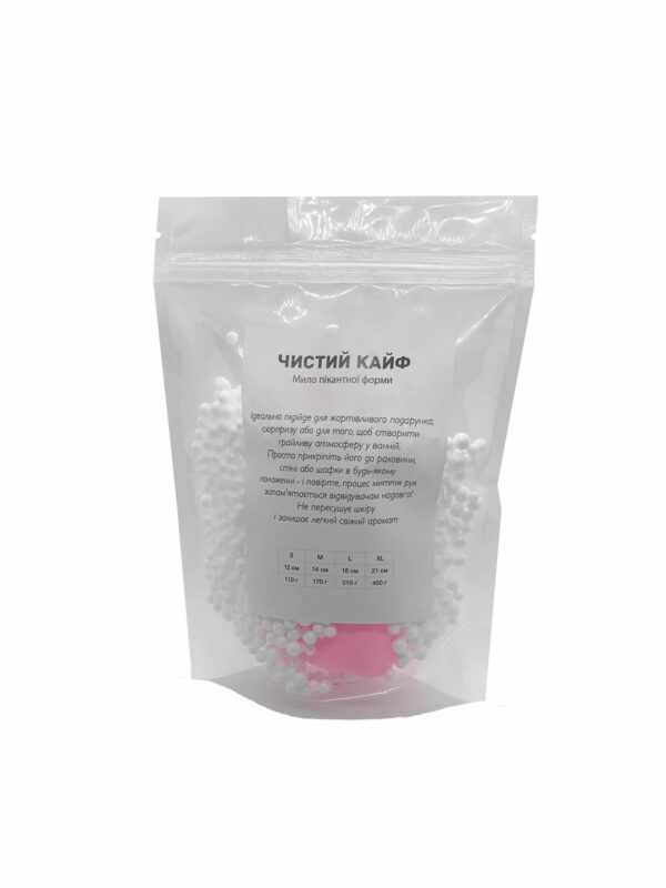 Крафтове мило-член із присоскою Чистий Кайф Pink size S натуральне - Зображення 4