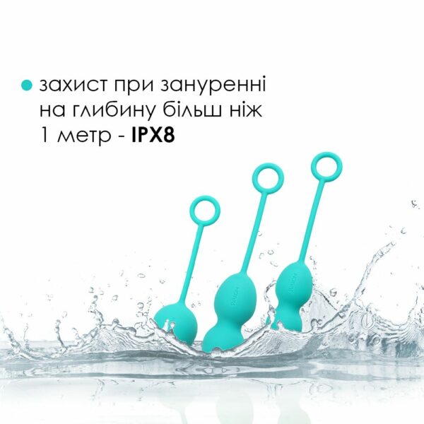 Набір вагінальних кульок зі зміщеним центром ваги Svakom Nova Green - Зображення 4
