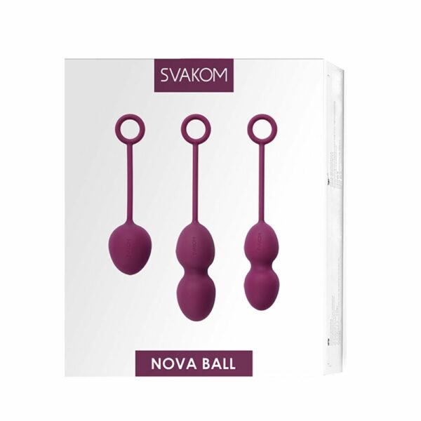 Набір вагінальних кульок зі зміщеним центром ваги Svakom Nova Violet - Зображення 6