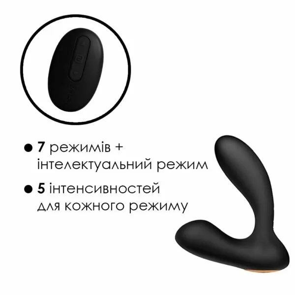 Масажер простати та вібратор точки G з пультом ДК Svakom Vick Black - Зображення 3