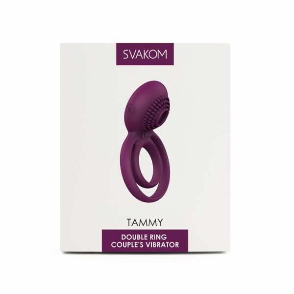 Подвійне ерекційне кільце з вібрацією Svakom Tammy Violet - Зображення 7