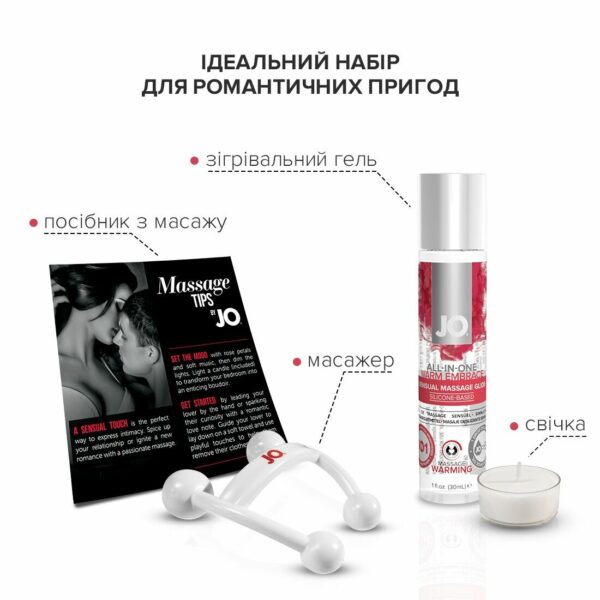 Набір для масажу JO ALL IN ONE MASSAGE GIFT SET (м'ята упаковка!!!) - Зображення 3