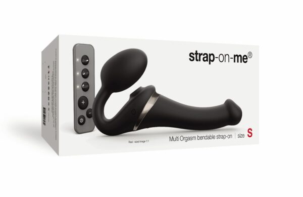 Безремінний вібрострапон з вакуумною стимуляцією Strap-On-Me MULTI ORGASM Black S  (м'ята упаковка) - Зображення 10