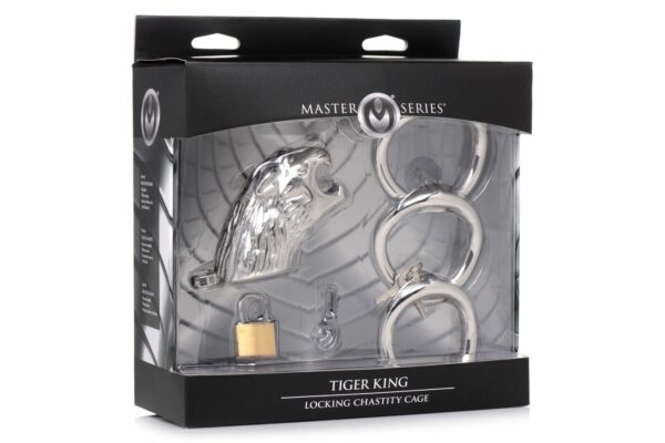 Клітка для члена Master Series Tiger King Cock Cage With Lock (м'ята упаковка!!!) - Зображення 8