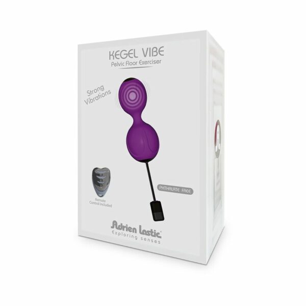 Вагінальні кульки з вібрацією Adrien Lastic Kegel Vibe Purple, діаметр 3,7 см - Зображення 5