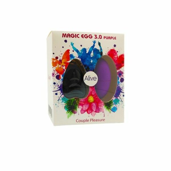 Віброяйце Alive Magic Egg 3.0 Purple з пультом ДК, на батарейках - Зображення 2