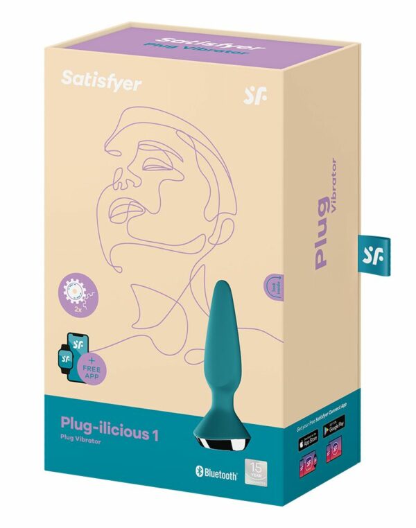 Анальна смарт-вібропробка Satisfyer Plug-ilicious 1 Petrol - Зображення 6