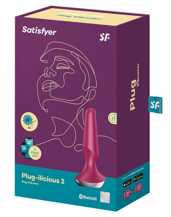 Анальна смарт-вібропробка Satisfyer Plug-ilicious 2 Berry - Зображення 5