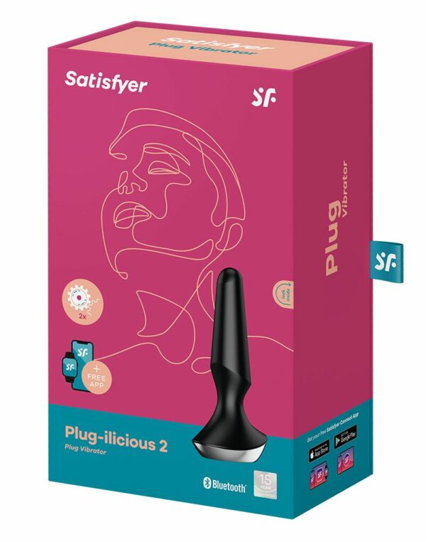 Анальна смарт-вібропробка Satisfyer Plug-ilicious 2 Black - Зображення 5