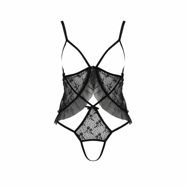 Боді монокіні з відкритими грудьми Passion JUSTINA BODY XXL/XXXL, black - Зображення 3