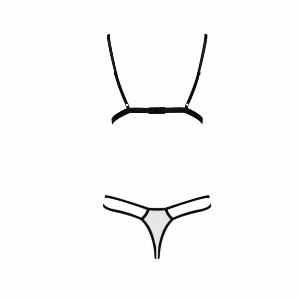 Комплект білизни Passion ORIHIME SET XXL/XXXL, white, стрепи, ліф і трусики - Зображення 4