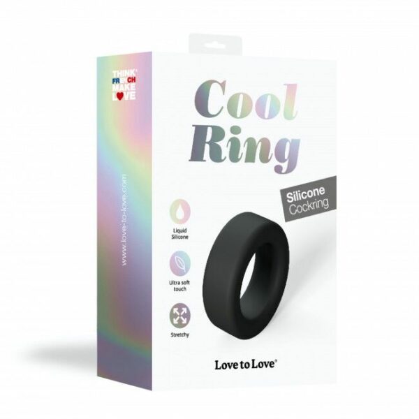 Ерекційне кільце широке Love To Love COOL RING - BLACK ONYX - Зображення 6