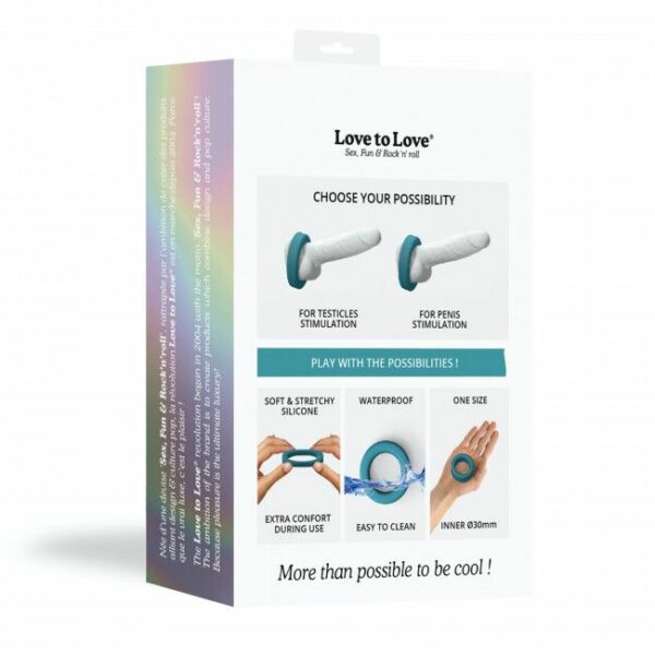 Ерекційне кільце широке Love To Love COOL RING - TEAL ME - Зображення 7
