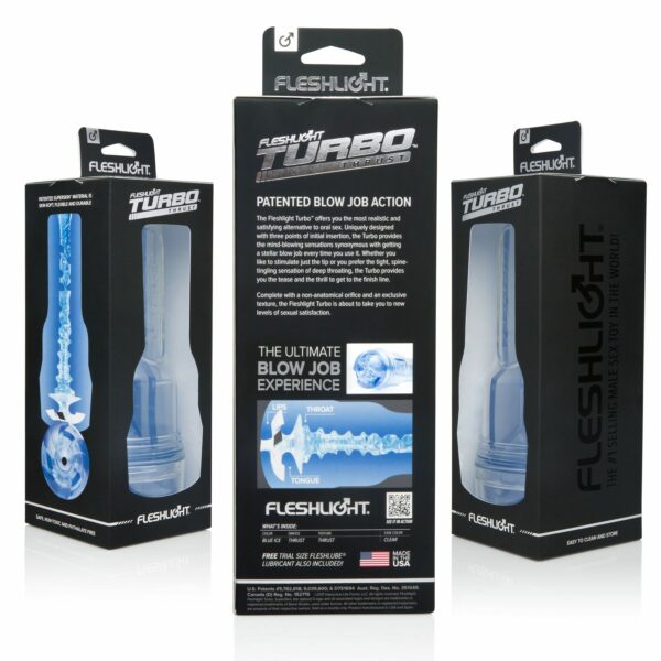 Мастурбатор Fleshlight Turbo Thrust Blue Ice (імітатор мінету) - Зображення 3